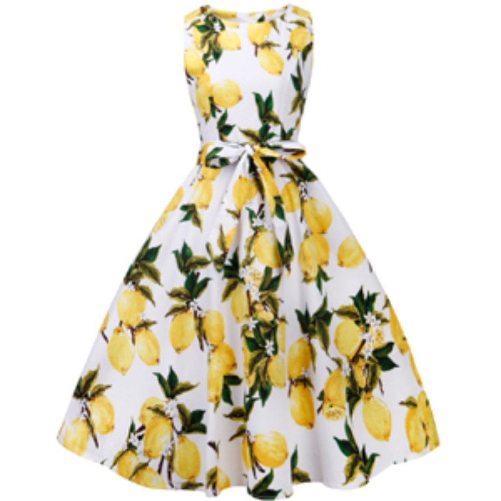 Lemon swing dress